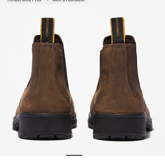 Timberland PRO Nashoba Composite Toe Work Boot 7.5 Wide Turkish Coffee Brown - Picture 2 of 9